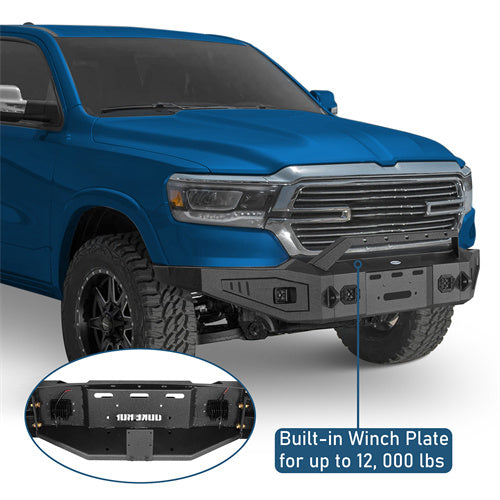Road Trip Full Width Front Bumper For 2019-2024 Ram 1500 (Excluding EcoDiesel, Rebel & TRX, Classic Models) - Ultralisk4x4