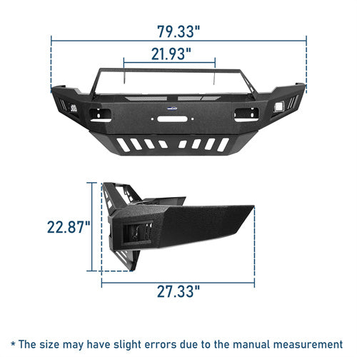 Road Trip Full Width Front Bumper w/ Winch Plate For 2010-2018 Ram 2500 - Ultralisk4x4