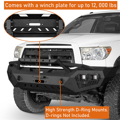 Full Width Front Bumper & Rear Bumper for 2007-2013 Toyota Tundra - ultralisk4x4 ULB.5200+5206 10