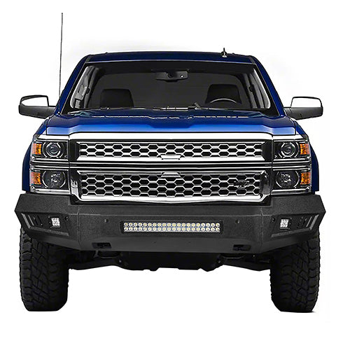 Full Width Front Bumper & Rear Bumper w/Lights for 2014-2015 Chevy Silverado 1500 - ultralisk4x4 ULB.9022+9025 3