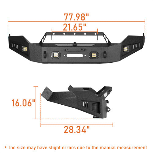Dodge Ram Full Width Front Bumper w/Winch Plate for Dodge Ram 1500 2013-2018 - Ultralisk 4x4 ul6001s 10