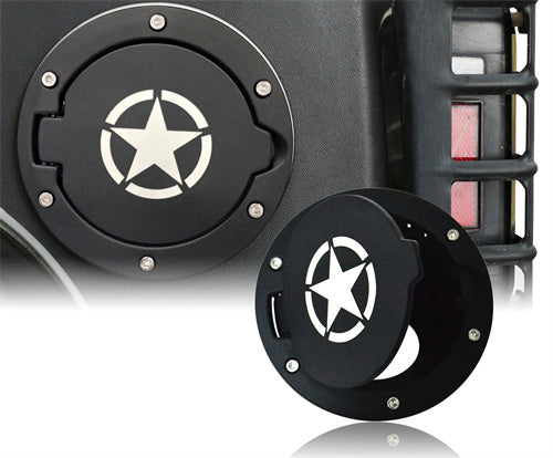 Gas Cap Cover Fuel Filler Door For 2007-2018 Jeep Wrangler JK - Ultralisk4x4