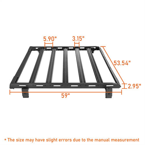 Hard Top Aluminum Roof Top Cargo Rack For 18-23 Jeep Wrangler JL & Gladiator JT 4-Door - Ultralisk4x4 ul3047 15