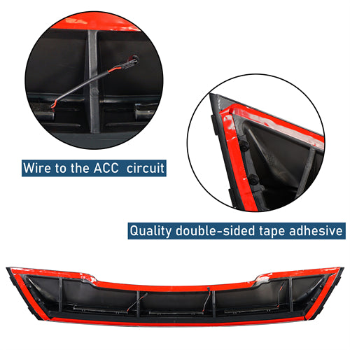 Hood Protector Stone Guard w/ Amber Lights For 2015-2020 Ford F-150(Excluding Raptor) - Ultralisk4x4