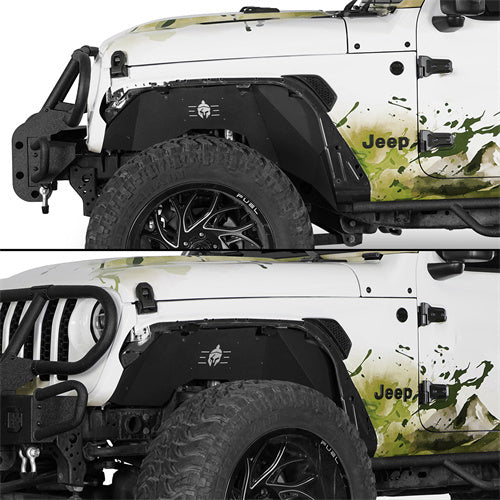 Front Inner Fender Liners For 2018-2026 Jeep Wrangler JL / Gladiator JT (Excluding Rubicon 3.6L Engine) - Ultralisk4x4