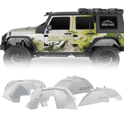 Front & Rear Aluminum Inner Fender Liners For 2007-2018 Jeep Wrangler JK - Ultralisk4x4