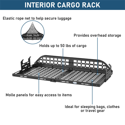 Interior Cargo Rack For 2010-2023 Lexus GX460 - Ultralisk4x4
