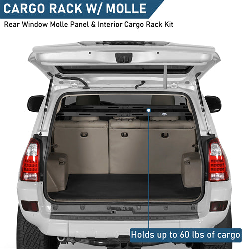 Rear Window Molle Panel & Interior Cargo Rack Kit For 2003-2009 Toyota 4Runner - Ultralisk4x4