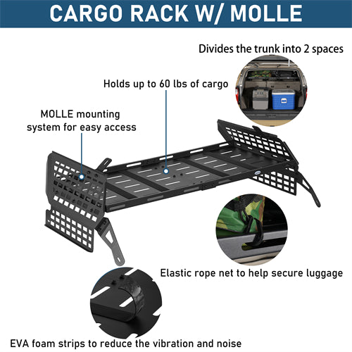 Rear Window Molle Panel & Interior Cargo Rack Kit For 2003-2009 Toyota 4Runner - Ultralisk4x4