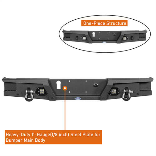 Jeep JT Rear Bumper Back Bumper for 2020-2024 Jeep Gladiator JT - Ultralisk 4x4  ul7003s 9
