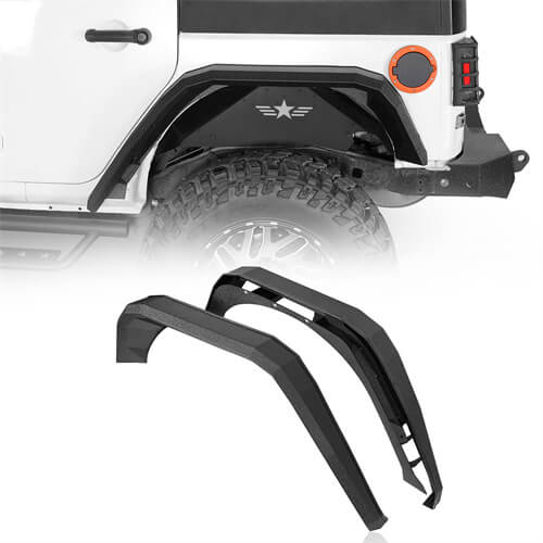 2007-2018 Jeep JK Fender Flares Flat Rear Fender Armor 4x4 Jeep Parts - Ultralisk4x4 ul2081s 1