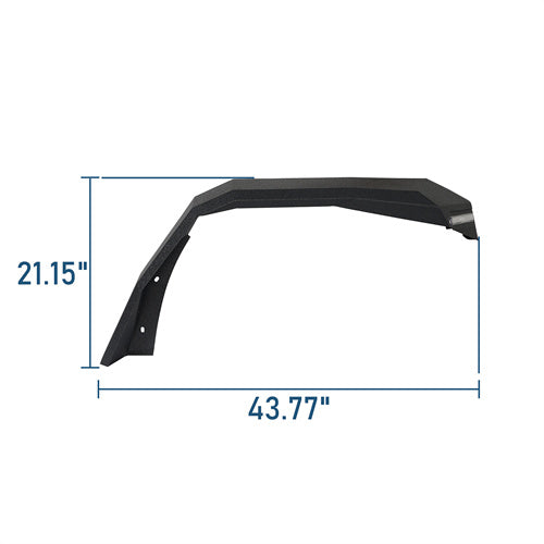 Off Road Front & Rear Fender Flares For 2007-2018 Jeep Wrangler JK - Ultralisk4x4