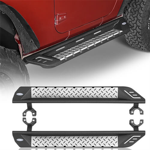 2007-2018 Jeep Wrangler JK Side Armor Side Step Bars For 2-Door - Ultralisk4x4 ul2083s 1