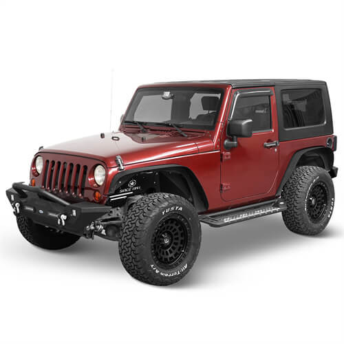 2007-2018 Jeep Wrangler JK Side Armor Side Step Bars For 2-Door - Ultralisk4x4 ul2083s 4