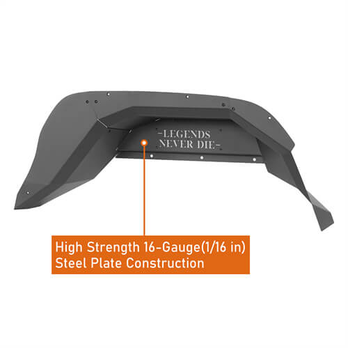20-23 Jeep Gladiator JT Steel Rear Inner Fender Liners Wheel Liners - Ultralisk4x4 ul7014s 12