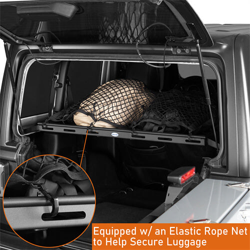 Lightweight Steel Basket Cargo Rack For 2018-2024 Jeep Wrangler JL 2-Door Hard Top- Ultralisk4x4-u3061s-7