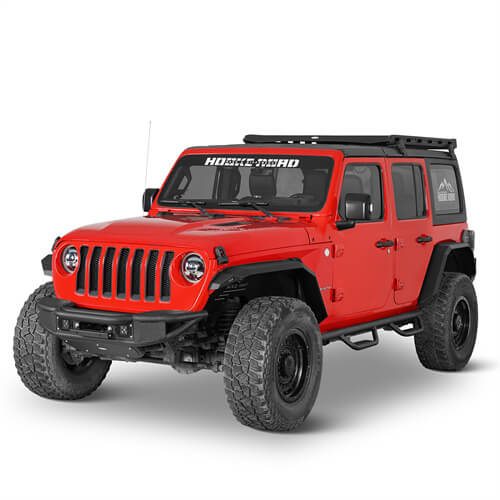 Lotus Tubular Front Bumper w/ Winch Plate For 2018-2025 Jeep Wrangler JL & Gladiator JT - Ultralisk4x4