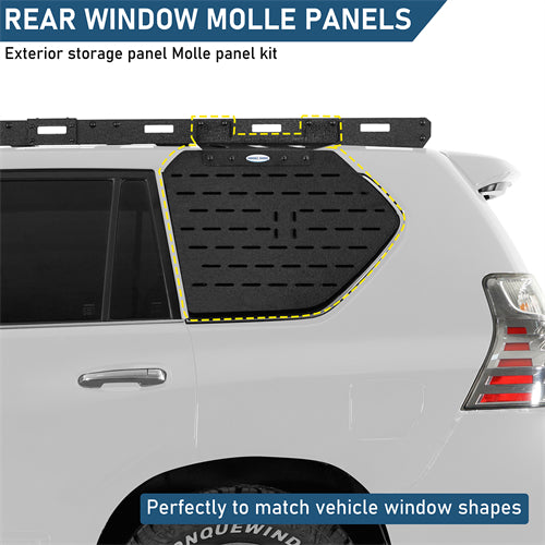 Rear Window Exterior Storage Panel Molle Panel Kit For 2010-2023 Lexus GX460 - Ultralisk4x4