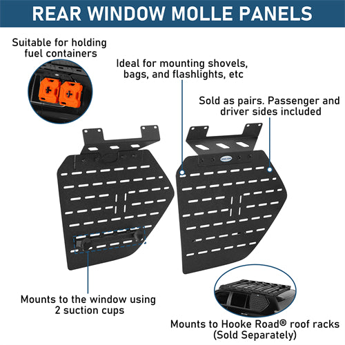 Rear Window Exterior Storage Panel Molle Panel Kit For 2010-2023 Lexus GX460 - Ultralisk4x4
