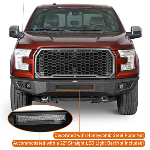 Off-Road Front Bumper For 2015-2017 Ford F-150 (Excluding Raptor)  - Ultralisk4x4-u8281-5