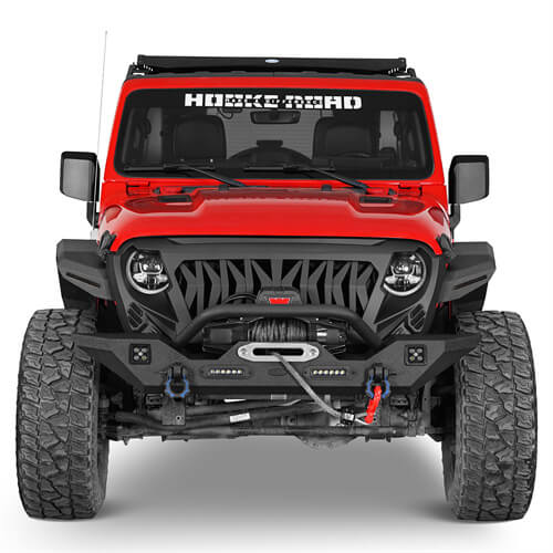 Steel Front Winch Bumper w/Accent Lighting For 2007-2025 Jeep Wrangler JK & JL & Gladiator JT - ultralisk4x4