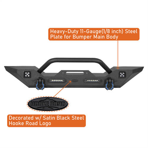 Steel Front Winch Bumper w/Accent Lighting For 2007-2025 Jeep Wrangler JK & JL & Gladiator JT - ultralisk4x4