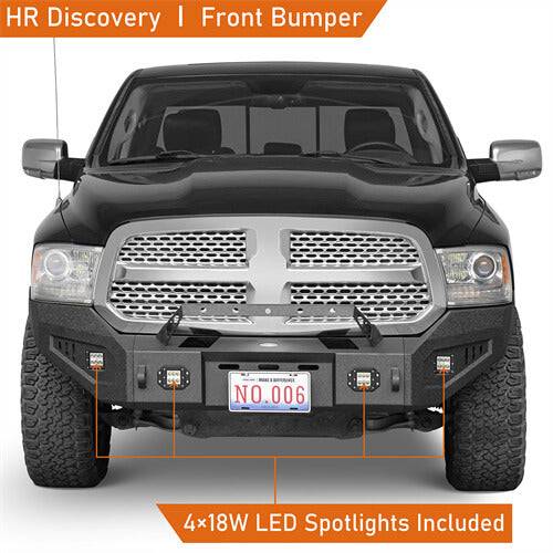 2013-2018 Ram 1500 Off-Road Front Bumper Aftermarket Truck Accessories - Ultralisk4x4 ul6024 7