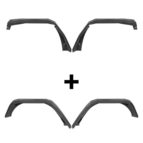 Off Road Front & Rear Fender Flares For 2007-2018 Jeep Wrangler JK - Ultralisk4x4