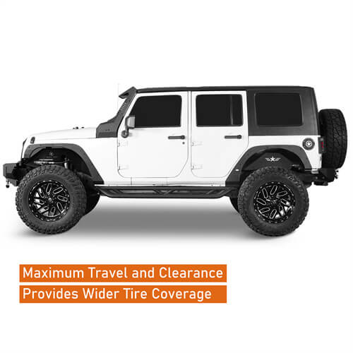Front & Rear Fender Flare Kit Jeep Wrangler Off-Road For 2007-2018 Jeep Wrangler JL - Ultralisk4x4 ul2093s- 7