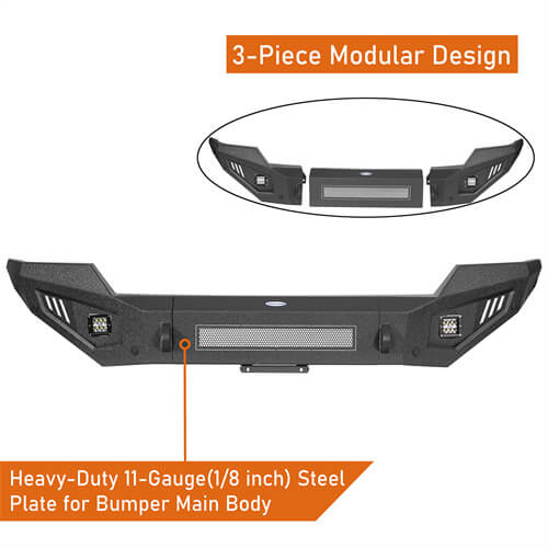 Off-Road Full-Width Front Bumper Aftermarket Truck Accessories For 2016-2018 Chevy Silverado 1500 - Ultralisk4x4 ul9029 12