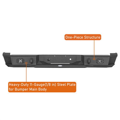 Off Road Rear Bumper For 1988-1998 Chevy C/K 1500 2500 Fleetside - Ultralisk4x4