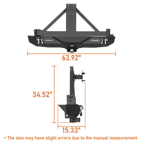 Front Bumper & Rear Bumper w/Tire Carrier(18-25 Jeep Wrangler JL) - ultralisk4x4