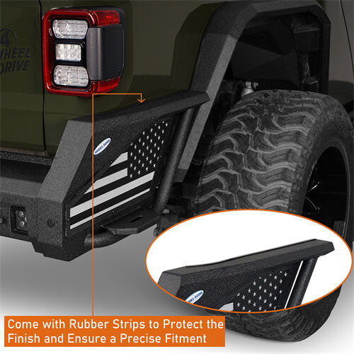 Rear Bumper Off-Road For 2020-2024 Jeep Gladiator JT - Ultralisk4x4 ul7019s- 12