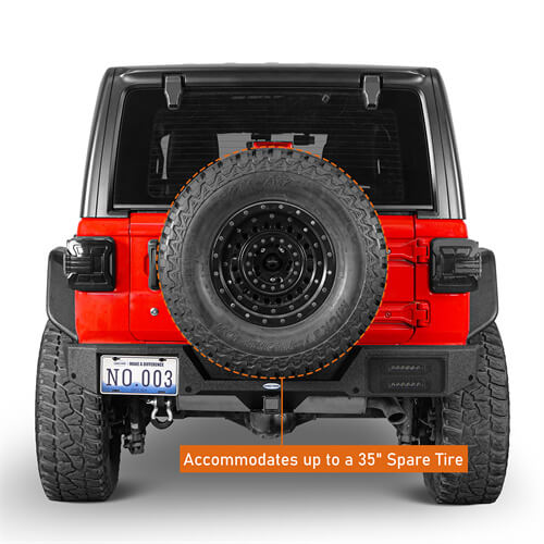 Rear Bumper Jeep Wrangler Off-Road For 2018-2024 Jeep Wrangler JL - Ultralisk4x4 ul3056s- 8