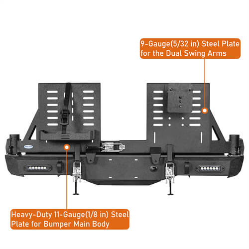 Off Road Rear Bumper For 2005-2015 Toyota Tacoma - Ultralisk4x4-u4036s-10
