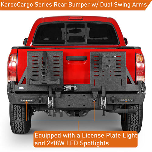 Off Road Rear Bumper For 2005-2015 Toyota Tacoma - Ultralisk4x4-u4036s-5