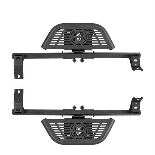 Off Road Side Hoop Steps Kit For 2021-2024 Ford Bronco 2-Door - Ultralisk4x4-u8931s-12