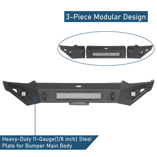 Offroad Front Bumper w/LED Spotlights (2019-2024 Dodge Ram 1500) - ultralisk4x4