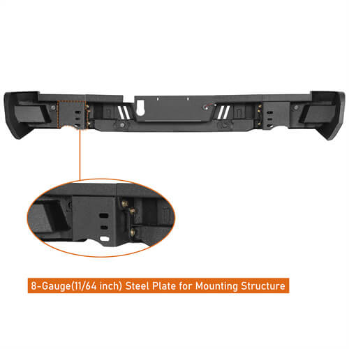 Offroad Steel Rear Step Bumper w/LED Spotlights For 2019-2023 Dodge Ram - ultralisk4x4 ul6033 12