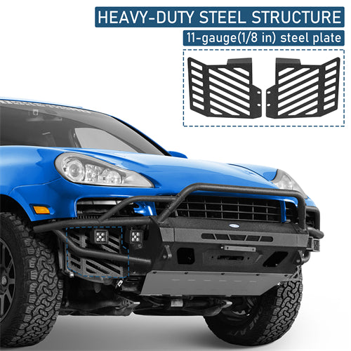 Radiator Guard Protection Plate Kit For 2008-2010 Porsche Cayenne 957 - Ultralisk4x4