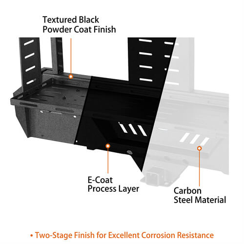 Rear Bumper w/Double Cargo Carrier System For 2007-2018 Jeep Wrangler JK - Ultralisk4x4 - u2101s - 10