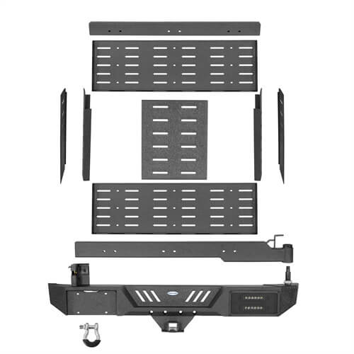 Rear Bumper w/Double Cargo Carrier System For 2007-2018 Jeep Wrangler JK - Ultralisk4x4 - u2101s - 11