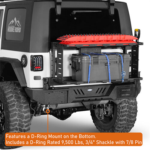 Rear Bumper w/Double Cargo Carrier System For 2007-2018 Jeep Wrangler JK - Ultralisk4x4 - u2101s - 6
