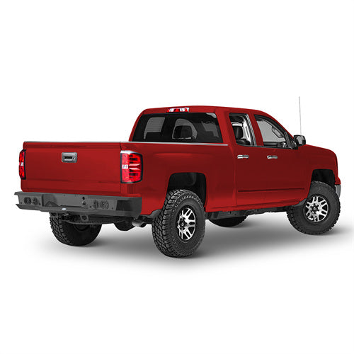 Aftermarket Rear Bumper w/ LED spotlights For 2007-2018 Chevy Silverado 1500 - Ultralisk4x4