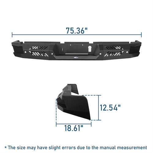 Full Width Front Bumper & Rear Bumper w/Step (19-24 Dodge Ram 2500) - ultralisk4x4