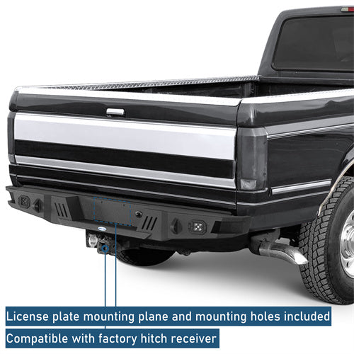 Aftermarket Rear Bumper For 1992-1996 Ford F-150 F-250 F-350 - Ultralisk4x4-u8541-5
