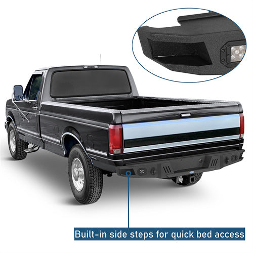 Aftermarket Rear Bumper For 1992-1996 Ford F-150 F-250 F-350 - Ultralisk4x4-u8541-7