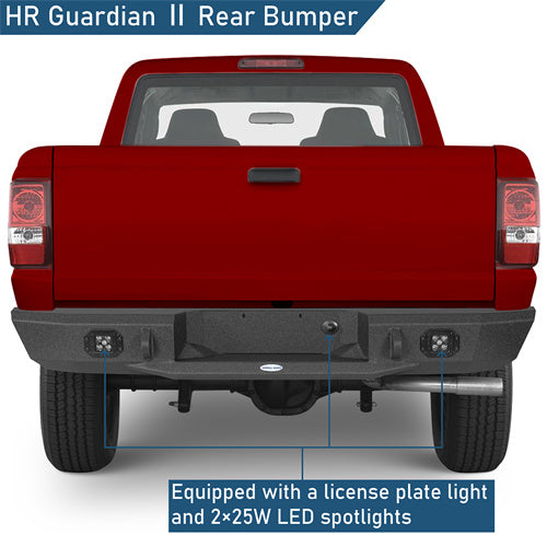 Road Trip Rear Bumper w/ LED Spotlights For 1993-2011 Ford Ranger Fleetside - Ultralisk4x4-u8821-4