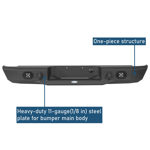 Road Trip Rear Bumper w/ LED Spotlights For 1993-2011 Ford Ranger Fleetside - Ultralisk4x4-u8821-6