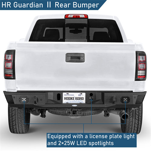 Road Trip Rear Bumper w/ LED Spotlights For 2007-2018 GMC Sierra 1500 - Ultralisk4x4-u9462-4